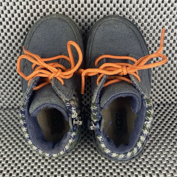 UGG Boots Kids Toddler Size 7 Blue Zipper Lace Up Winter - Picture 7 of 11